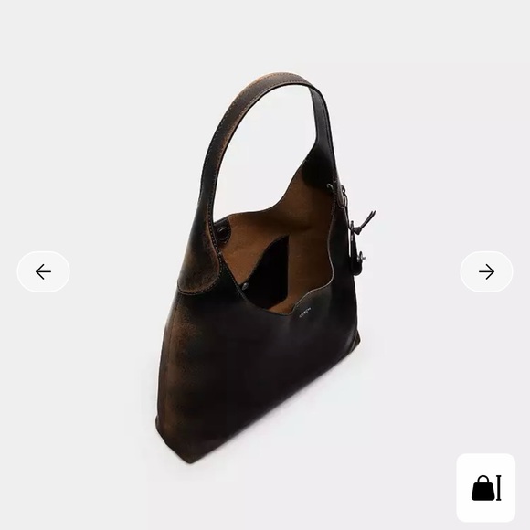 Coach Black and Brown Leather Shoulder Bag - Picture 5 of 16